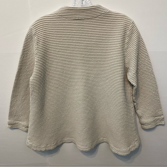 Focus Casual Line Women’s Cotton Waffle Weave One Button Swing Jacket Sz MP - Picture 2 of 4